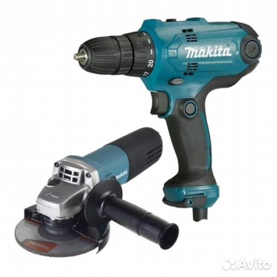 Набор Makita DK0117 (дрель DF0300 + ушм 9555HN)