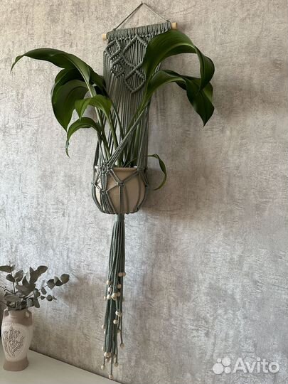 Кашпо подвесное макраме