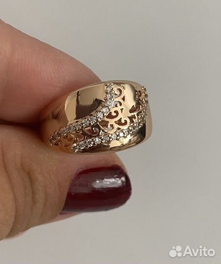 Кольцо позолота