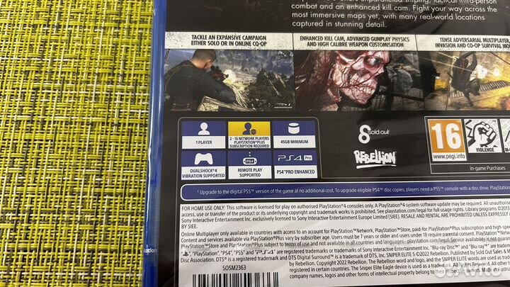 Sniper elite 5 ps4 ps5 Новый диск