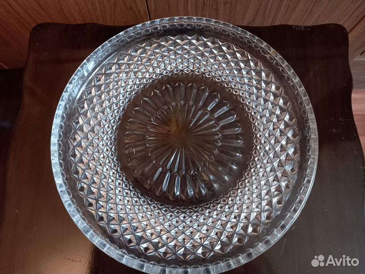 Блюдо винтажное хрустальные СССР