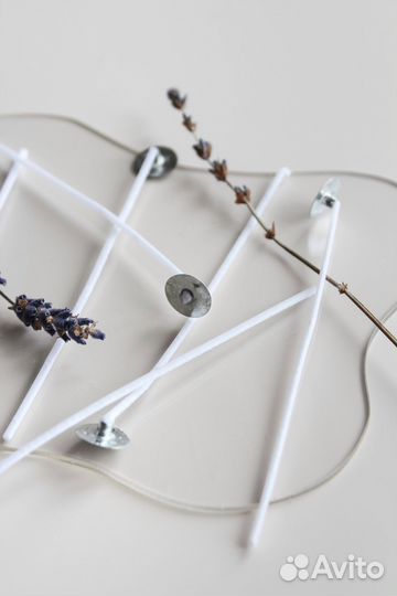 Фитиль для свечей хлопковый 10см