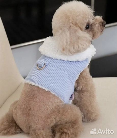 Жилетка-шлейка для собаки теплая