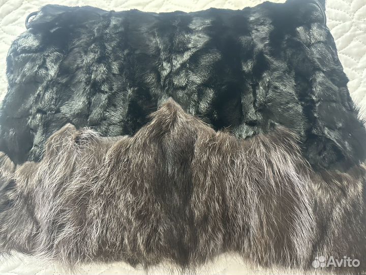 Шуба норковая 42 44 бу с отделкой из чернобурки