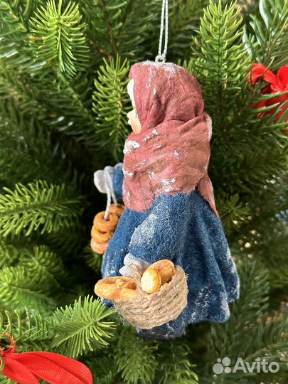 Ватные елочные игрушки