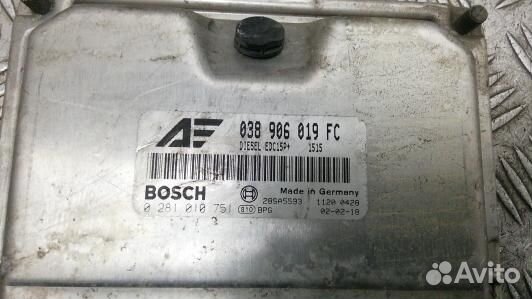 Блок управления двс volkswagen sharan 2 (DBR16PC01