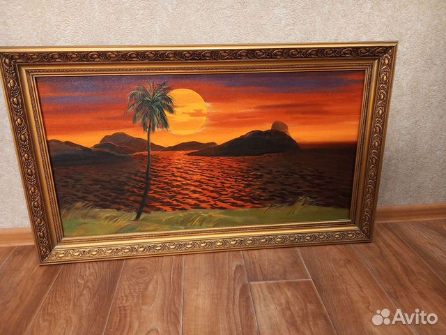 Картина закат от художника (настоящая)