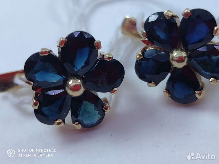 Роскошные серьги с сапфирами