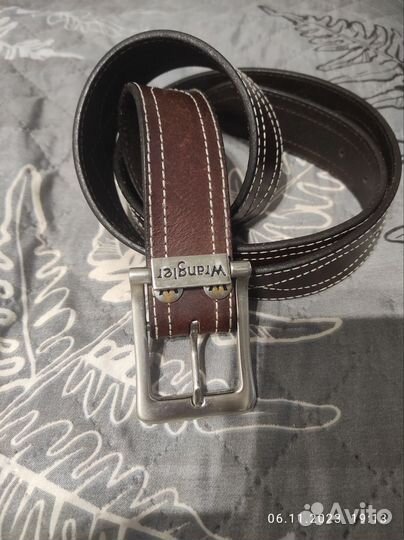 Мужской кожаный ремень wrangler