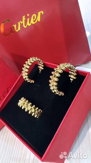 Кольцо и серьги clash cartier