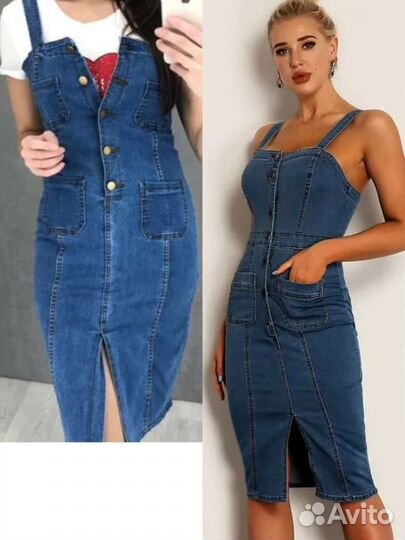 Джинсовый сарафан 42 44