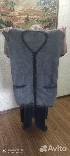 Теплый пуховый платок