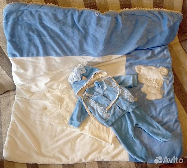 Конверт на выписку из роддома зима/демисезон 2 шт