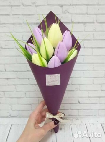 Букет тюльпанов из мыла к 8 марта подарок цветы