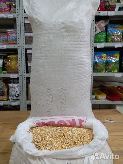 Кукуруза цельная, дробленая