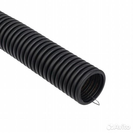 Труба гофрированная пнд 25мм с протяжкой черная