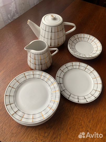 Сервиз Золотая клетка отдельные предметы, Вербилки