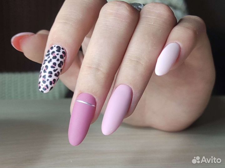 Маникюр гель-лак, пудровый (без лампы)