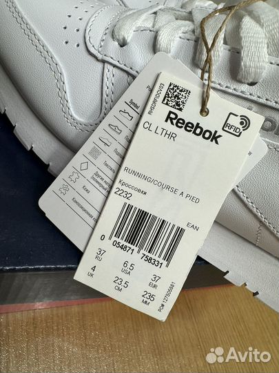 Женские кроссовки reebok оригинал 37 р-р с биркой