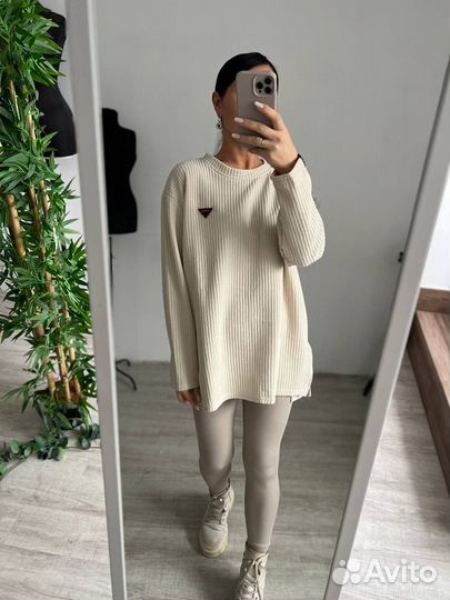 Свитшот в крупный рубчик