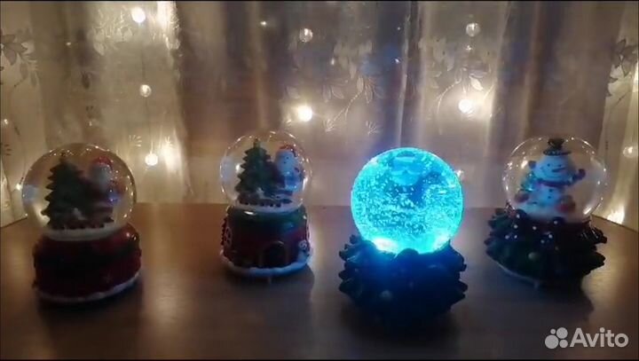 Новогодний шар со снегом