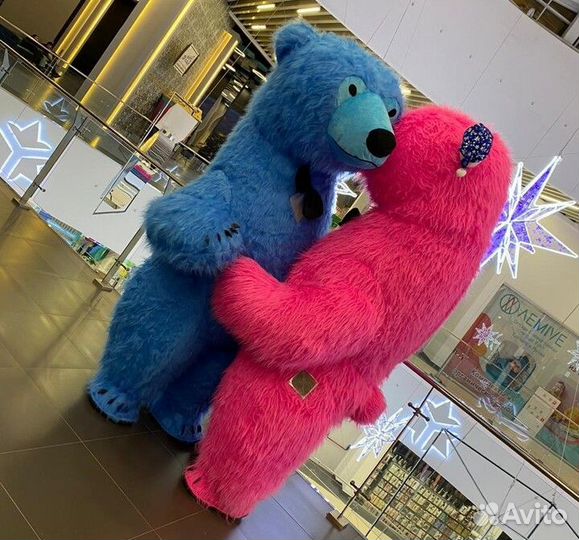 Ростовая кукла надувная Голубой мишка