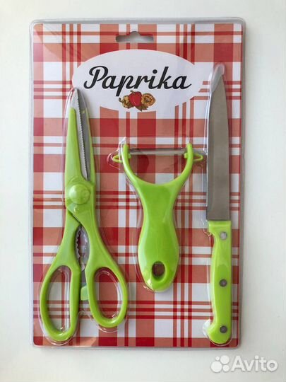 Набор для кухни: ножницы, овощечистка, нож