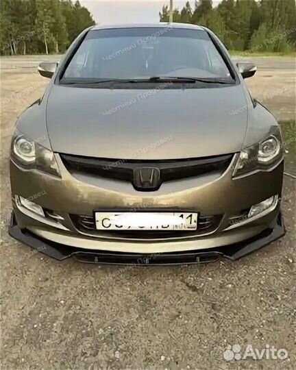 Сплиттер губа Honda Civic 4D