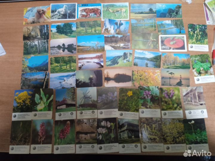 Календарики СССР. Артисты природа 1970-90г