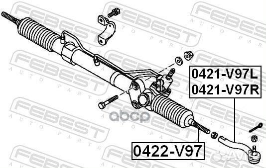 Тяга рулевая 0422-V97 0422-V97 Febest