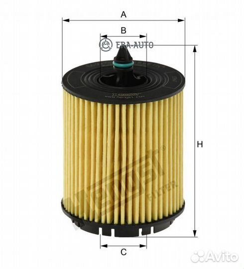 Hengst filter E630H02 D103 Фильтр масл.opel astra G/vectra B/insignia/zafira 2.0T/2.2 HU69/2XHU6007X