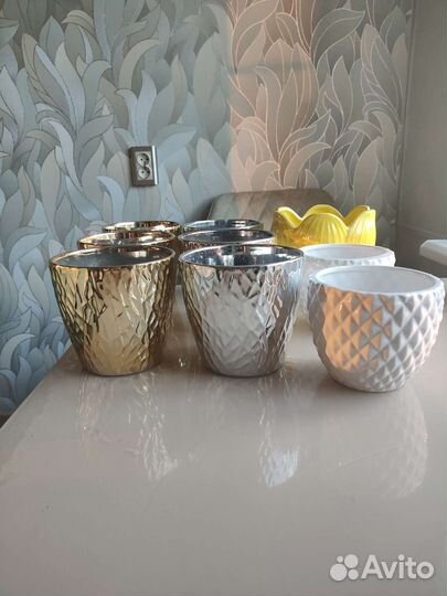 Керамические горшки для цветов бу