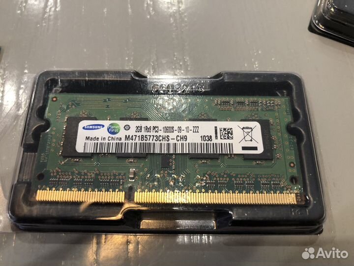 Оперативная память DDR3 sodimm PC3-10600S 2GB