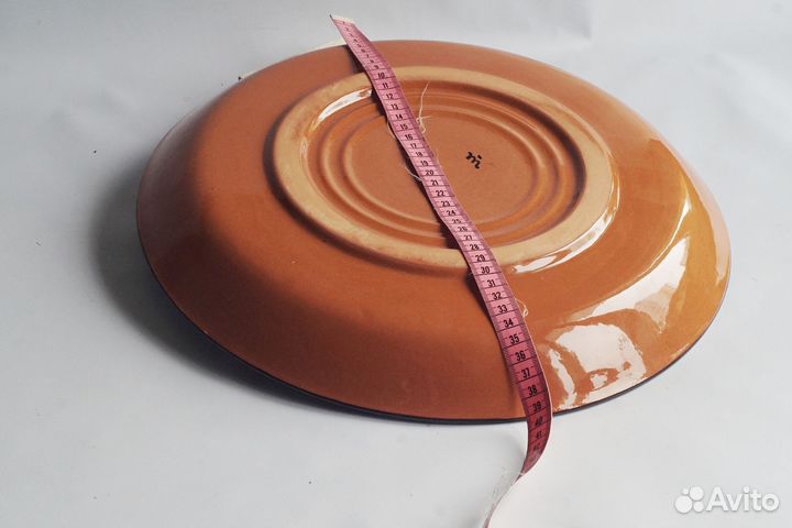 Тарелка 38 см большая ручная работа