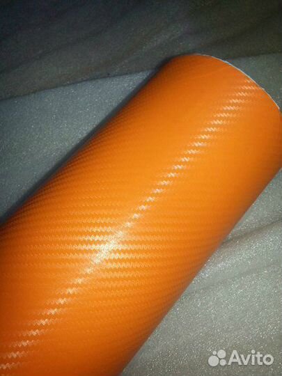 Виниловая пленка Carbon 3D Оранжевый