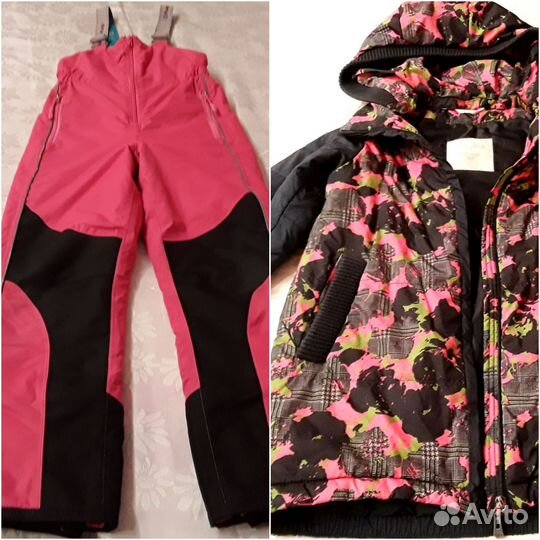 Полукомбинезон зимний для девочки 128 см