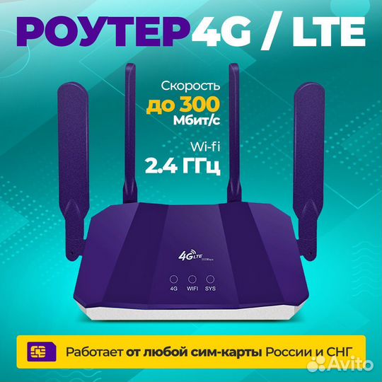 Роутер с сим картой wifi / 4g модем