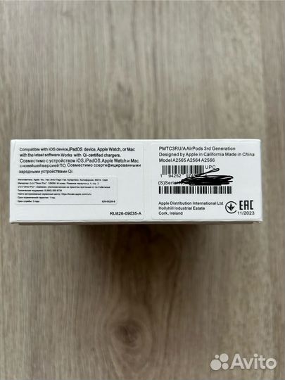 Беспроводные наушники apple airpods 3