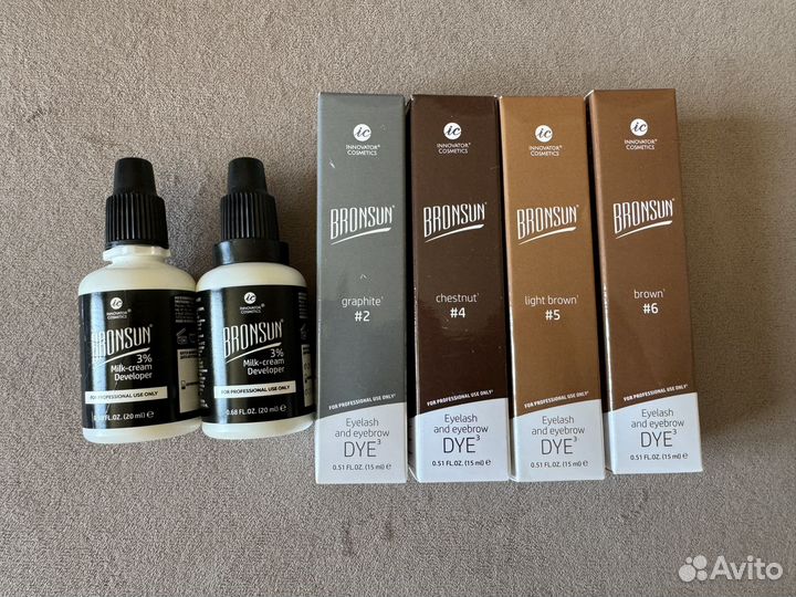 Краска для бровей bronsun набор бровиста