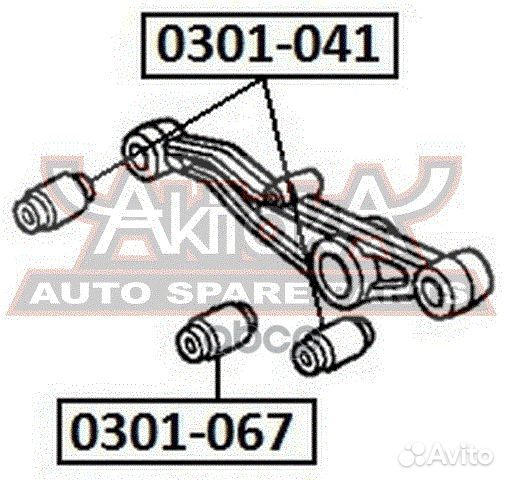 0301-041 asva сайлентблок заднего рычага 0301-0