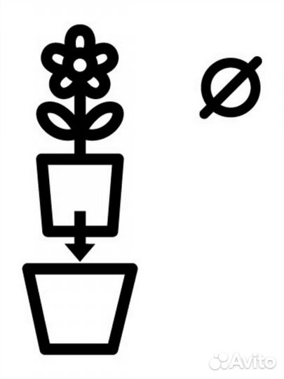 Кашпо икеа новый 24x26 см, светло-серый