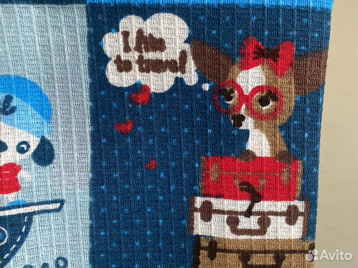 Набор кухонных полотенец собаки новый