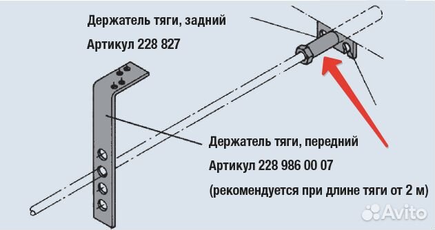 Направляющая тормозной тяги прицепа D12 для колес