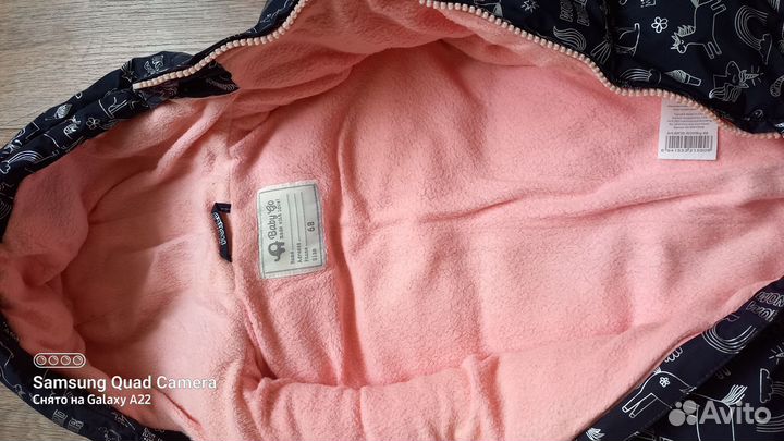 Комбинезон для девочки демисезонный 68