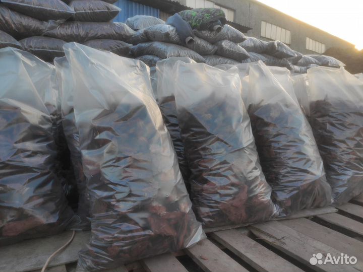 Кора лиственницы и сосны в мешках