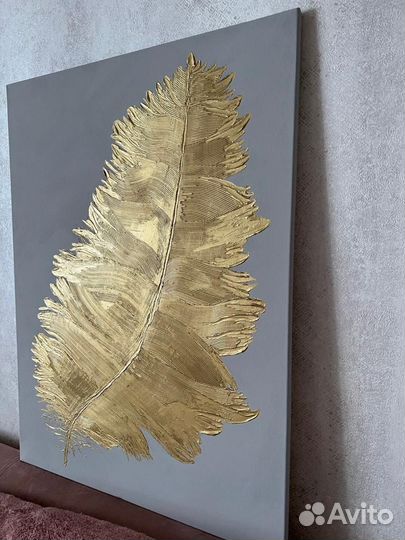 Интерьерная картина текстурная поталью