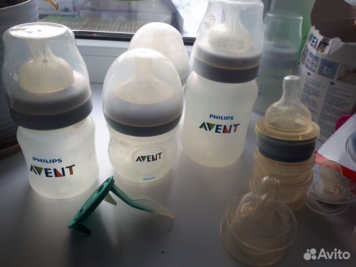 Бутылочки для кормления avent молокоотсос соски