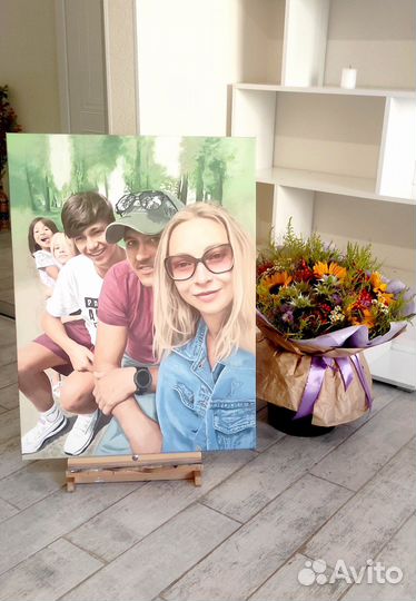 Портрет по фото маслом на подрамнике