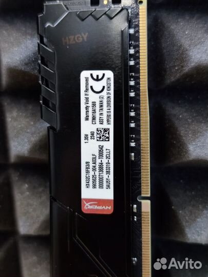 Озу DDR4 8GB (3200Mhz) Kingston HyperX fury Black