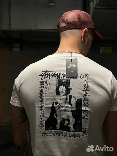 Футболка новая Stussy Bull T-shirt - white